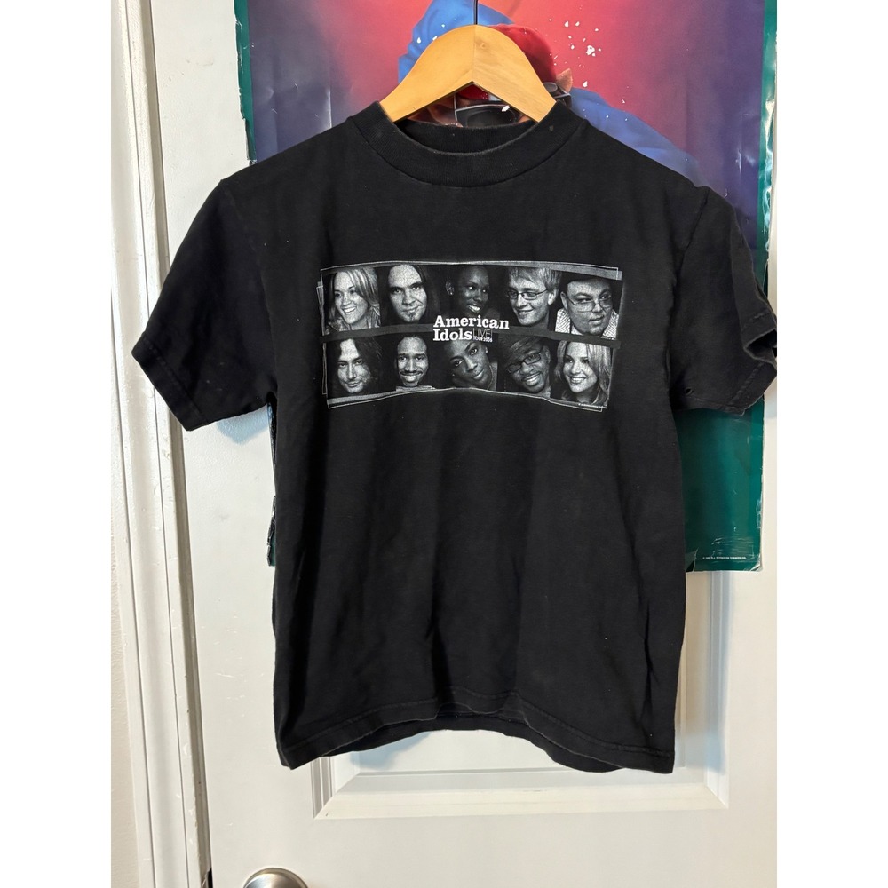 Vintage American Idols Live Tour 2005 T-Shirt Carrie Underwood Season 4 Black S